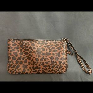 Leopard Print Wristlet
